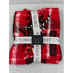 Victoria's Secret Winter‎ Angel Red Plaid Scarf Women's Holiday Shawl Wrap